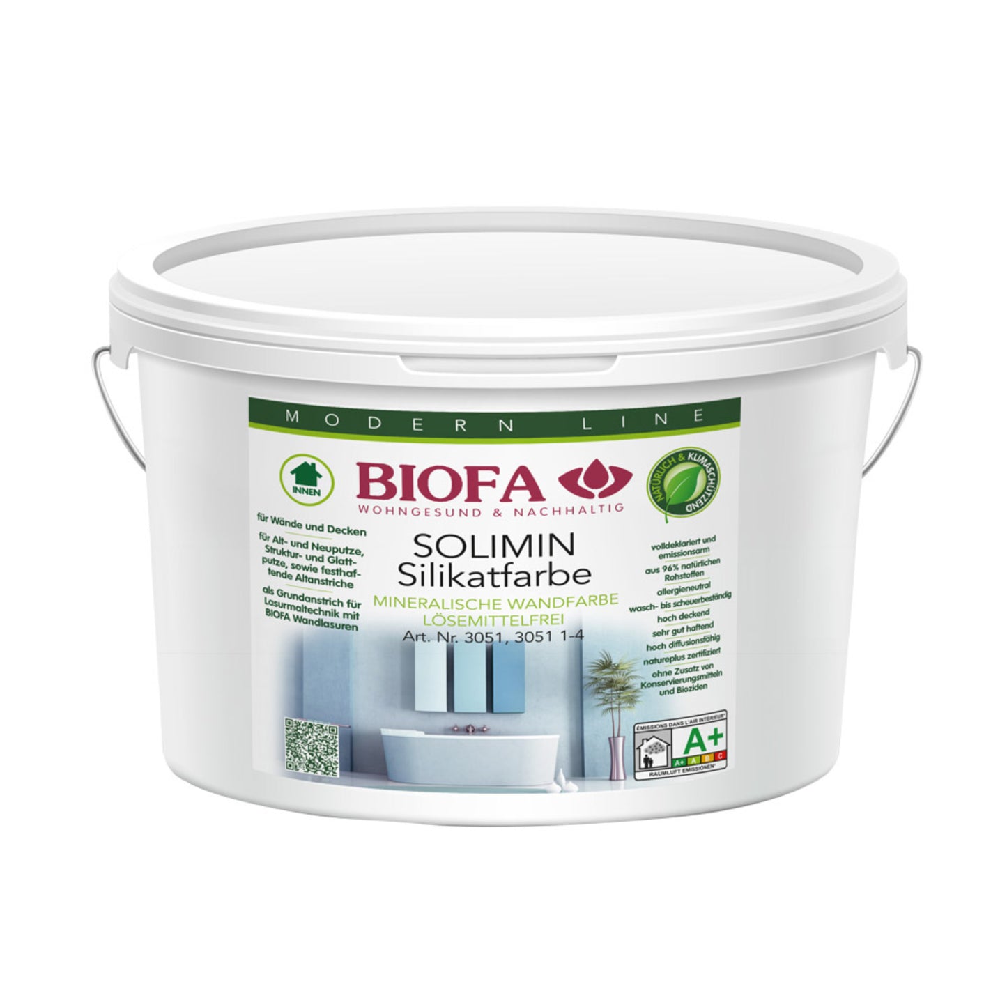 Silikatfarbe weiß (3051) | SOLIMIN Biofa